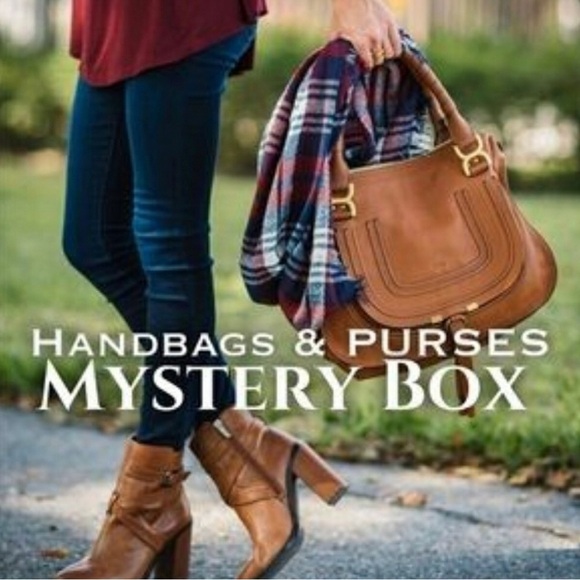Not so MYSTERY Designer Box 2 handbags, cosmetic bag w/cosmetics. NWT, NWOT, EUC - Picture 1 of 8